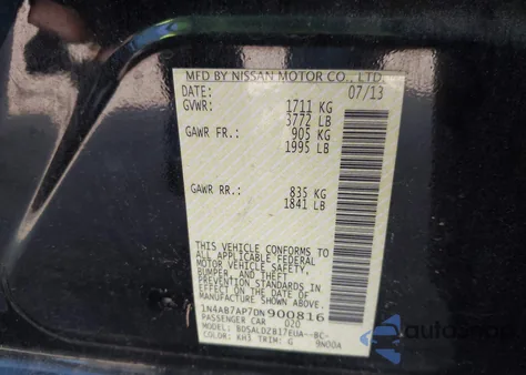 2013 Nissan Sentra Sv from USA, damaged, VIN 1N4AB7AP7DN900816
